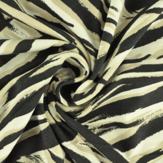Viskose Stoff Zebra Muster Animal Print Frühling Damen&Kinder Sommerstoff Fein 