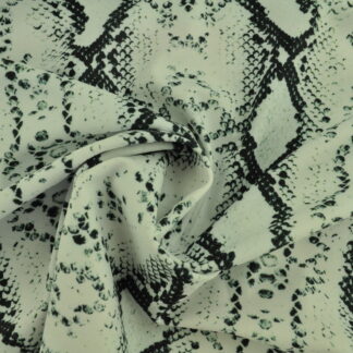 Lycra print - Black and white snakeprint